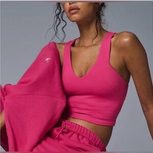 ALO Yoga Airbrush Real Bra Tank - Size Small in Hot Pink